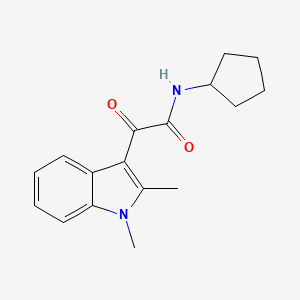 N-cyclopentyl-2-(1,2-dimethyl-1H-indol-3-yl)-2-oxoacetamide