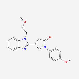 molecular formula C21H23N3O3 B2624637 4-[1-(2-methoxyethyl)-1H-benzimidazol-2-yl]-1-(4-methoxyphenyl)pyrrolidin-2-one CAS No. 912902-77-3
