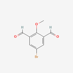 molecular formula C9H7BrO3 B2624638 5-Bromo-2-methoxybenzene-1,3-dicarbaldehyde CAS No. 109486-09-1