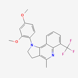 molecular formula C21H19F3N2O2 B2624640 1-(2,4-dimethoxyphenyl)-4-methyl-6-(trifluoromethyl)-2,3-dihydro-1H-pyrrolo[3,2-c]quinoline CAS No. 860789-33-9