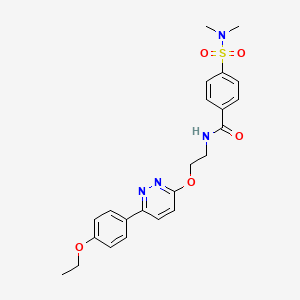 molecular formula C23H26N4O5S B2624641 4-(N,N-dimethylsulfamoyl)-N-(2-((6-(4-ethoxyphenyl)pyridazin-3-yl)oxy)ethyl)benzamide CAS No. 920410-46-4