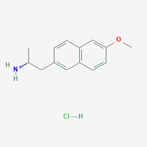 molecular formula C14H18ClNO B2624652 (2R)-1-(6-Methoxynaphthalen-2-yl)propan-2-amine;hydrochloride CAS No. 2287247-04-3
