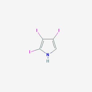 molecular formula C4H2I3N B2624654 1H-Pyrrole, 2,3,4-triiodo- CAS No. 56821-80-8