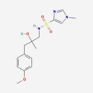 molecular formula C15H21N3O4S B2624658 N-(2-hydroxy-3-(4-methoxyphenyl)-2-methylpropyl)-1-methyl-1H-imidazole-4-sulfonamide CAS No. 1448072-05-6