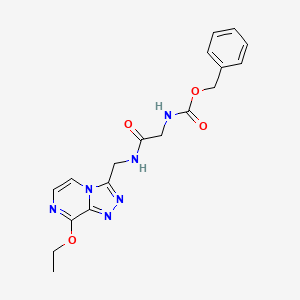 molecular formula C18H20N6O4 B2624666 Benzyl (2-(((8-ethoxy-[1,2,4]triazolo[4,3-a]pyrazin-3-yl)methyl)amino)-2-oxoethyl)carbamate CAS No. 2034599-34-1