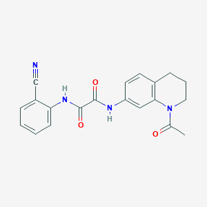 molecular formula C20H18N4O3 B2624669 N-(1-acetyl-3,4-dihydro-2H-quinolin-7-yl)-N'-(2-cyanophenyl)oxamide CAS No. 898466-09-6
