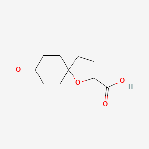 molecular formula C10H14O4 B2624675 8-Oxo-1-oxaspiro[4.5]decane-2-carboxylic acid CAS No. 2177267-53-5