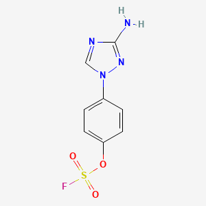 molecular formula C8H7FN4O3S B2624677 3-Amino-1-(4-fluorosulfonyloxyphenyl)-1,2,4-triazole CAS No. 2411239-35-3
