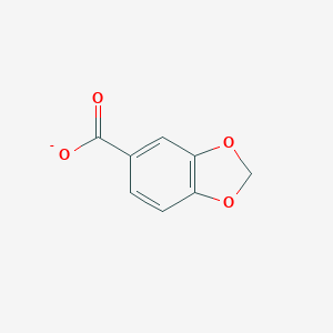 molecular formula C8H5O4- B262468 1,3-Benzodioxole-5-carboxylate 