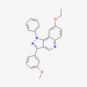 molecular formula C25H21N3O2 B2624691 8-ethoxy-3-(3-methoxyphenyl)-1-phenyl-1H-pyrazolo[4,3-c]quinoline CAS No. 901268-51-7