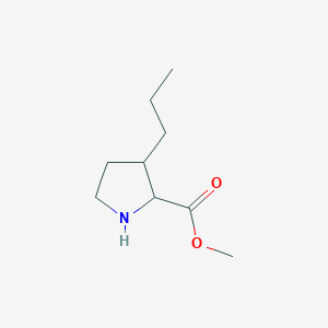 molecular formula C9H17NO2 B2624696 Methyl 3-propylpyrrolidine-2-carboxylate CAS No. 1822434-78-5