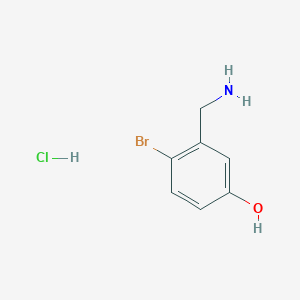 3-(Aminomethyl)-4-bromophenol;hydrochloride