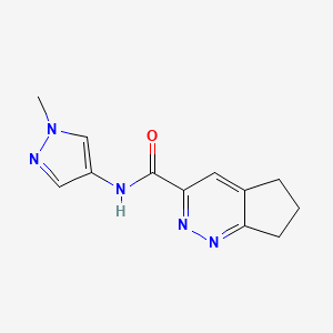 molecular formula C12H13N5O B2624699 N-(1-Methylpyrazol-4-yl)-6,7-dihydro-5H-cyclopenta[c]pyridazine-3-carboxamide CAS No. 2415603-91-5