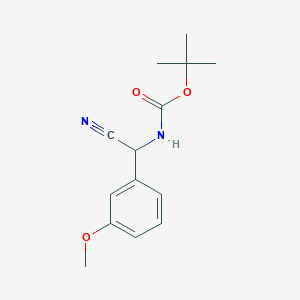 molecular formula C14H18N2O3 B2624707 tert-Butyl N-[cyano(3-methoxyphenyl)methyl]carbamate CAS No. 774225-45-5