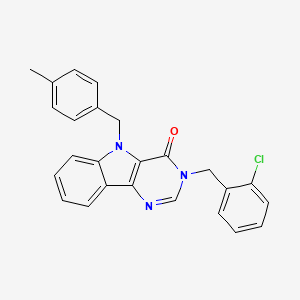 molecular formula C25H20ClN3O B2624717 3-(2-chlorobenzyl)-5-(4-methylbenzyl)-3H-pyrimido[5,4-b]indol-4(5H)-one CAS No. 1215734-90-9