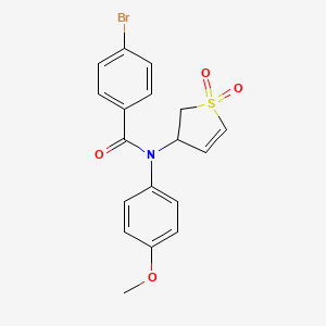 molecular formula C18H16BrNO4S B2624718 4-bromo-N-(1,1-dioxido-2,3-dihydrothiophen-3-yl)-N-(4-methoxyphenyl)benzamide CAS No. 852439-23-7