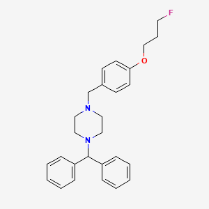molecular formula C27H31FN2O B2624725 1-Benzhydryl-4-[4-(3-fluoropropoxy)benzyl]piperazine CAS No. 477871-00-4