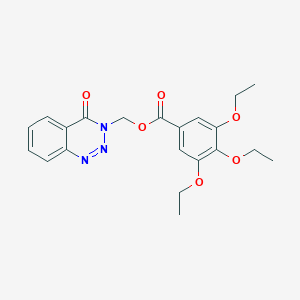 molecular formula C21H23N3O6 B2624728 (4-oxobenzo[d][1,2,3]triazin-3(4H)-yl)methyl 3,4,5-triethoxybenzoate CAS No. 454212-57-8