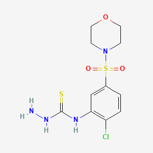 B2624733 3-Amino-1-[2-chloro-5-(morpholine-4-sulfonyl)phenyl]thiourea CAS No. 885458-84-4