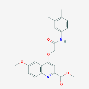 METHYL 4-{[(3,4-DIMETHYLPHENYL)CARBAMOYL]METHOXY}-6-METHOXYQUINOLINE-2-CARBOXYLATE