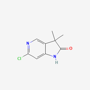 molecular formula C9H9ClN2O B2624735 6-Chloro-3,3-dimethyl-1H-pyrrolo[3,2-c]pyridin-2(3H)-one CAS No. 1403899-43-3