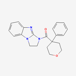 molecular formula C21H21N3O2 B2624736 1,2-Dihydroimidazo[1,2-a]benzimidazol-3-yl-(4-phenyloxan-4-yl)methanone CAS No. 1206992-67-7