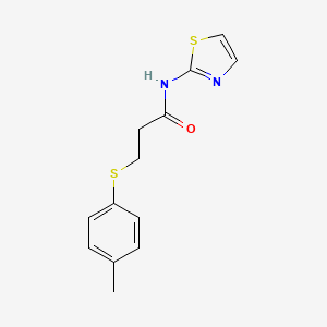 molecular formula C13H14N2OS2 B2624742 N-(thiazol-2-yl)-3-(p-tolylthio)propanamide CAS No. 895466-15-6