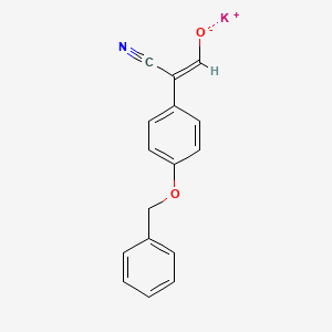 molecular formula C16H12KNO2 B2624746 Potassium;(Z)-2-cyano-2-(4-phenylmethoxyphenyl)ethenolate CAS No. 2111898-31-6