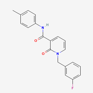 molecular formula C20H17FN2O2 B2624748 1-(3-fluorobenzyl)-2-oxo-N-(p-tolyl)-1,2-dihydropyridine-3-carboxamide CAS No. 899947-57-0