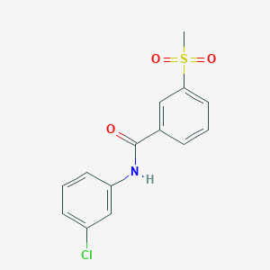 molecular formula C14H12ClNO3S B2624752 N-(3-chlorophenyl)-3-(methylsulfonyl)benzamide CAS No. 896294-94-3