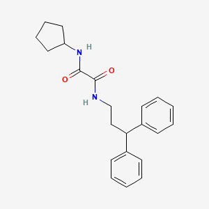 molecular formula C22H26N2O2 B2624759 N1-cyclopentyl-N2-(3,3-diphenylpropyl)oxalamide CAS No. 941980-16-1