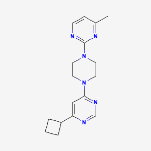 molecular formula C17H22N6 B2624760 2-[4-(6-Cyclobutylpyrimidin-4-yl)piperazin-1-yl]-4-methylpyrimidine CAS No. 2380080-98-6