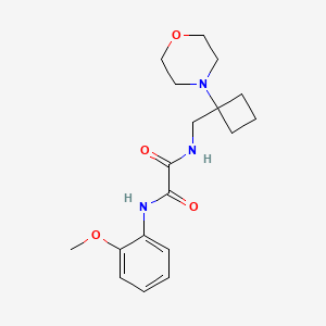 molecular formula C18H25N3O4 B2624766 N'-(2-Methoxyphenyl)-N-[(1-morpholin-4-ylcyclobutyl)methyl]oxamide CAS No. 2380179-10-0