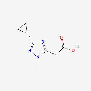 molecular formula C8H11N3O2 B2624767 2-(3-cyclopropyl-1-methyl-1H-1,2,4-triazol-5-yl)acetic acid CAS No. 1343789-51-4