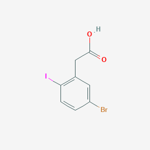 molecular formula C8H6BrIO2 B2624770 2-(5-Bromo-2-iodophenyl)acetic acid CAS No. 702641-01-8