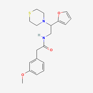 molecular formula C19H24N2O3S B2624773 N-(2-(furan-2-yl)-2-thiomorpholinoethyl)-2-(3-methoxyphenyl)acetamide CAS No. 2034455-86-0