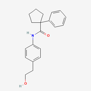 molecular formula C20H23NO2 B2624774 N-(4-(2-Hydroxyethyl)phenyl)(phenylcyclopentyl)formamide CAS No. 1024449-45-3