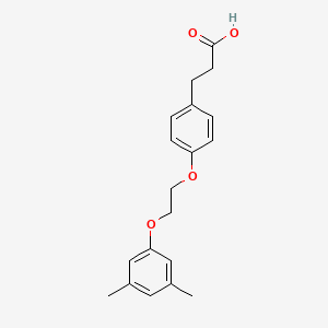molecular formula C19H22O4 B2624779 3-(4-(2-(3,5-Dimethylphenoxy)ethoxy)phenyl)propanoic acid CAS No. 938225-46-8
