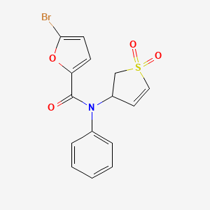 molecular formula C15H12BrNO4S B2624789 5-bromo-N-(1,1-dioxido-2,3-dihydrothiophen-3-yl)-N-phenylfuran-2-carboxamide CAS No. 852438-61-0