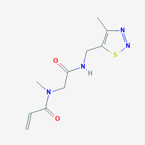 molecular formula C10H14N4O2S B2624794 N-Methyl-N-[2-[(4-methylthiadiazol-5-yl)methylamino]-2-oxoethyl]prop-2-enamide CAS No. 2201939-31-1