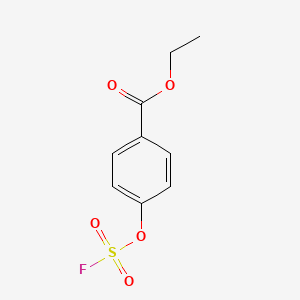 molecular formula C9H9FO5S B2624798 Benzoic acid,4-[(fluorosulfonyl)oxy]-,ethyl ester CAS No. 1692870-13-5