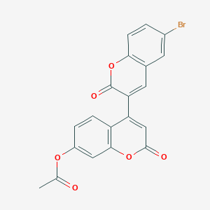 4-(6-Bromo-2-oxochromen-3-yl)-2-oxochromen-7-yl acetate