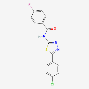 N-[5-(4-chlorophenyl)-1,3,4-thiadiazol-2-yl]-4-fluorobenzamide