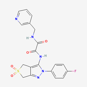 N1-(2-(4-fluorophenyl)-5,5-dioxido-4,6-dihydro-2H-thieno[3,4-c]pyrazol-3-yl)-N2-(pyridin-3-ylmethyl)oxalamide