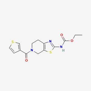 Ethyl (5-(thiophene-3-carbonyl)-4,5,6,7-tetrahydrothiazolo[5,4-c]pyridin-2-yl)carbamate