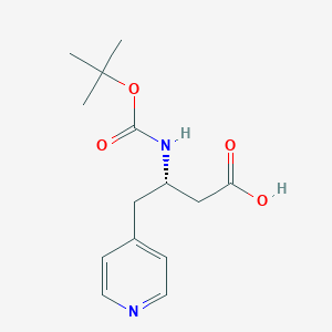 molecular formula C14H20N2O4 B2624839 Boc-(S)-3-amino-4-(4-pyridyl)-butyric acid CAS No. 219297-13-9; 55533-24-9