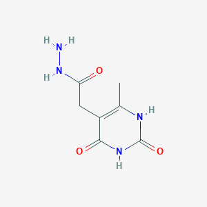 molecular formula C7H10N4O3 B2624841 2-(6-Methyl-2,4-dioxo-1,2,3,4-tetrahydropyrimidin-5-yl)acetohydrazide CAS No. 255867-57-3