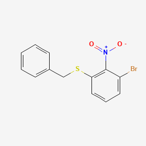 molecular formula C13H10BrNO2S B2624853 1-Benzylsulfanyl-3-bromo-2-nitrobenzene CAS No. 2260933-25-1