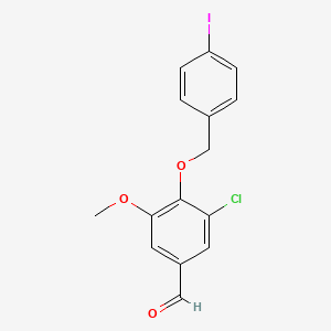 molecular formula C15H12ClIO3 B2624861 3-Chloro-4-[(4-iodobenzyl)oxy]-5-methoxybenzaldehyde CAS No. 384859-42-1
