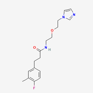 N-(2-(2-(1H-imidazol-1-yl)ethoxy)ethyl)-3-(4-fluoro-3-methylphenyl)propanamide